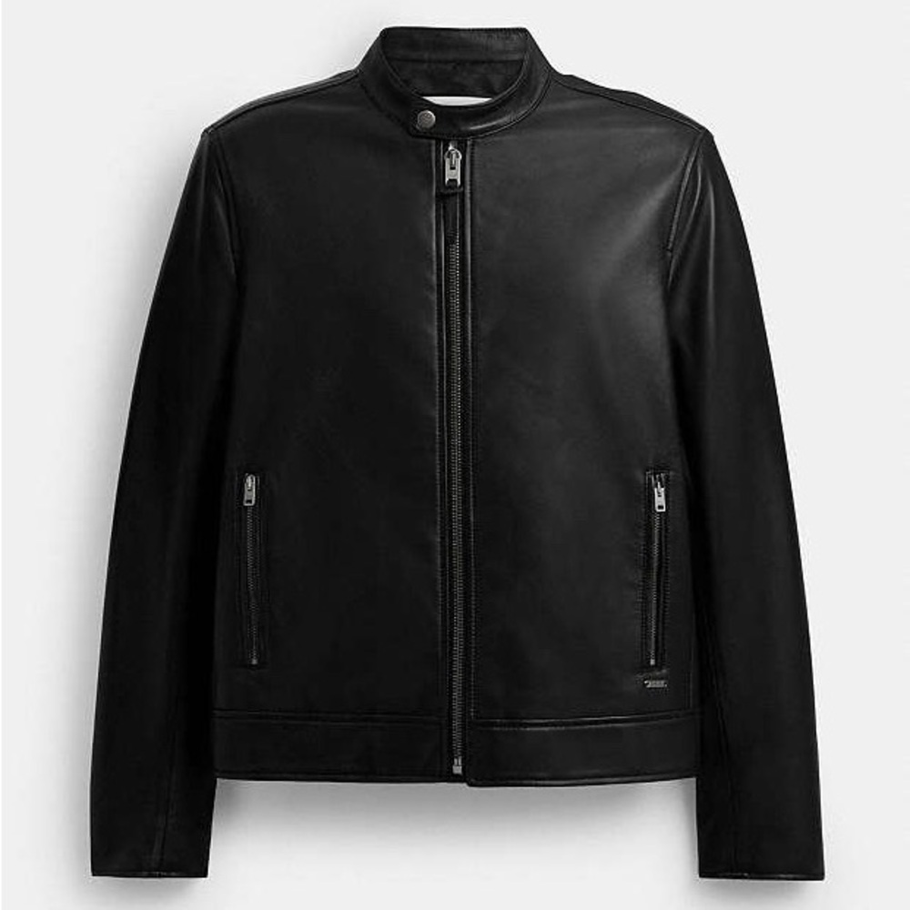 Coach leather racer jacket excellent condition!